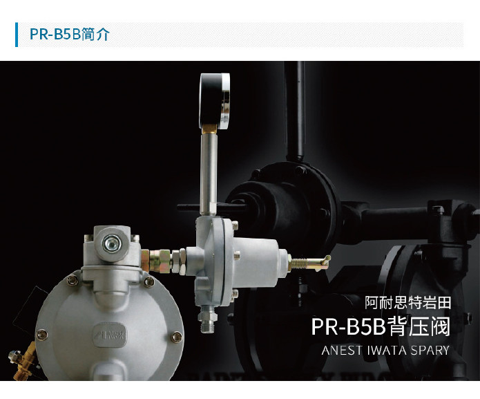 日本岩田涂料背压阀 PR-B5B 2L稳压阀 喷涂线涂料减压阀示例图2