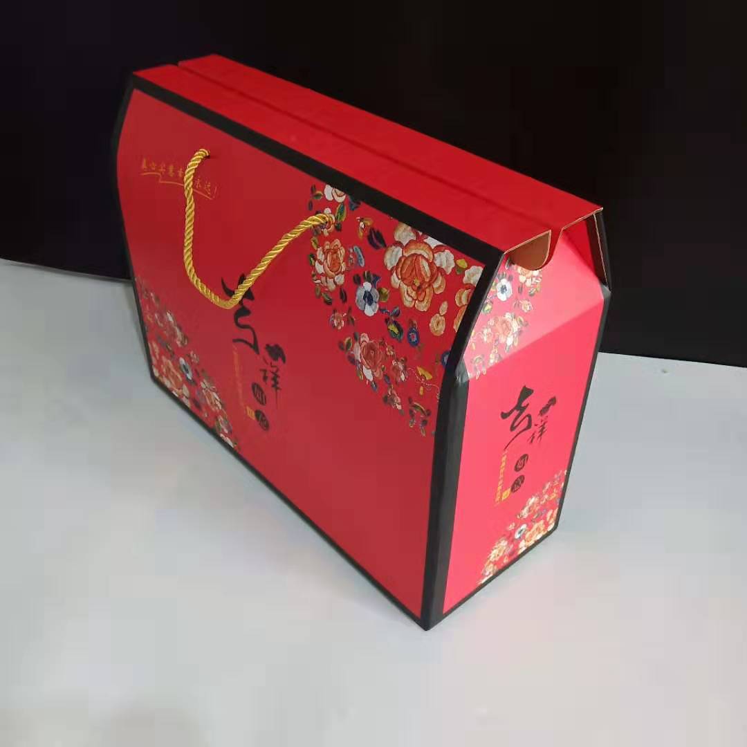 厂家批发 新年礼盒包装盒通用坚果干货食品包装盒手提瓦楞礼盒示例图62