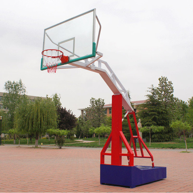 篮球架户外学校成人标准固定式平箱凹箱地埋式比赛训练三色篮球架