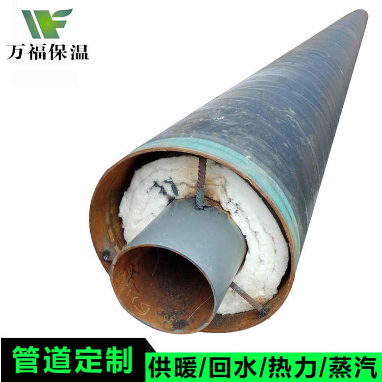 蒸汽直埋保温管 q345b螺旋钢管 热力供暖管网 定制加工