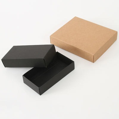 纸业定做三层特硬耐水牛皮纸板服装服饰包装箱 黑色飞机盒