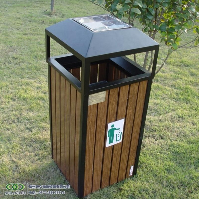 厂家直销户外 冲孔垃圾桶 分类环保垃圾桶 不锈钢垃圾桶  木制垃圾桶图片