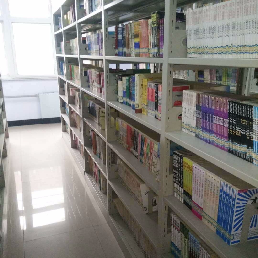 河北张家口市县学校图书馆单双面书架定做 阅览室木护板图书架生产厂家价格