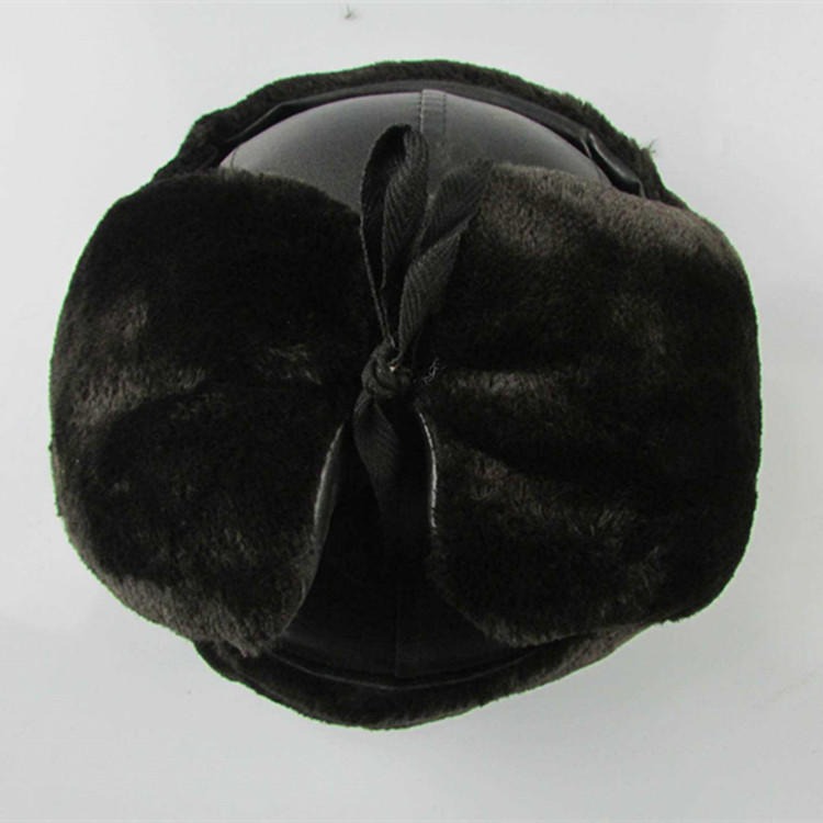 智科防寒安全帽材质分类AQM 羊剪绒保暖帽 红毛绒施工棉安全帽图片