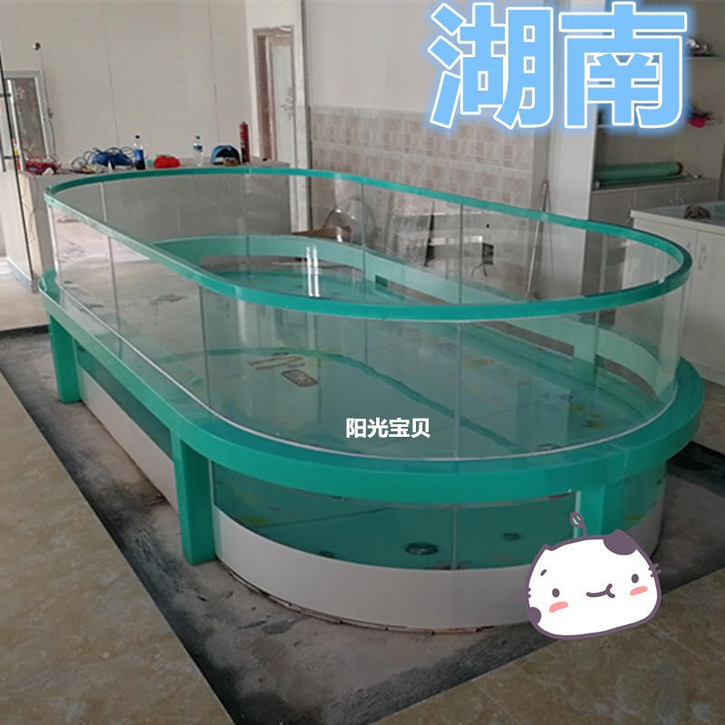 婴儿游泳馆设备 多功能组装钢化玻璃池 婴儿童亚克力游泳池