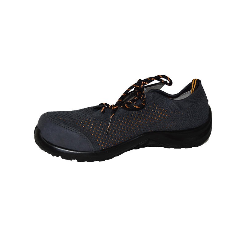 代尔塔301228 SUMMER S1P SRC双层针织透气S1P安全鞋灰橙色图片
