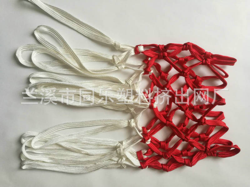 厂家直销丙纶篮圈网兜 篮球足球赠品网袋 红白双色网兜示例图6