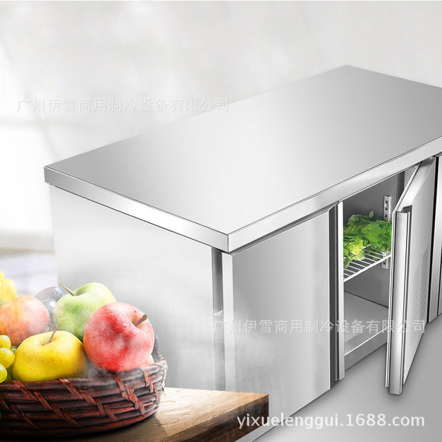 滨州工作台冷藏冷冻柜 厨房案板操作台 1.5米带背操作台