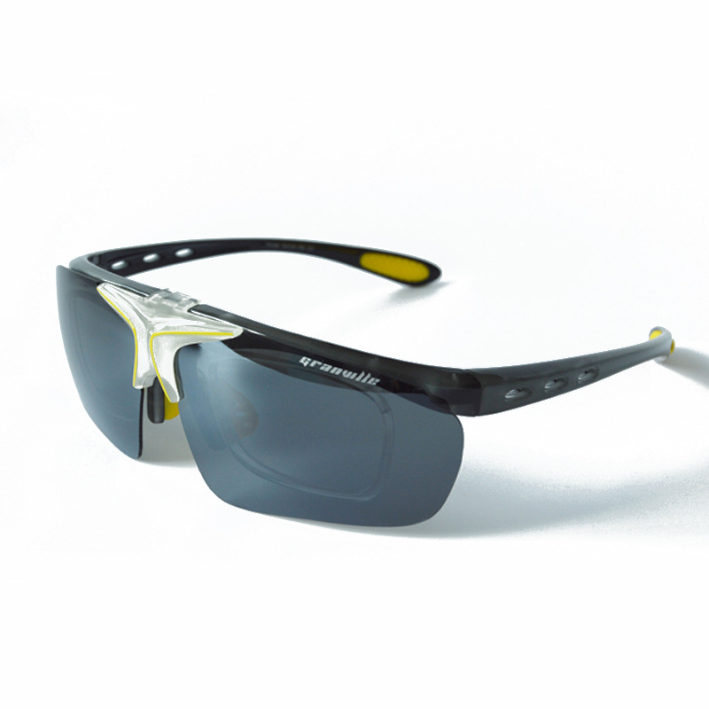 翻盖骑行眼镜 户外偏光运动眼镜 自行车骑行镜 防风防紫外线眼镜示例图2