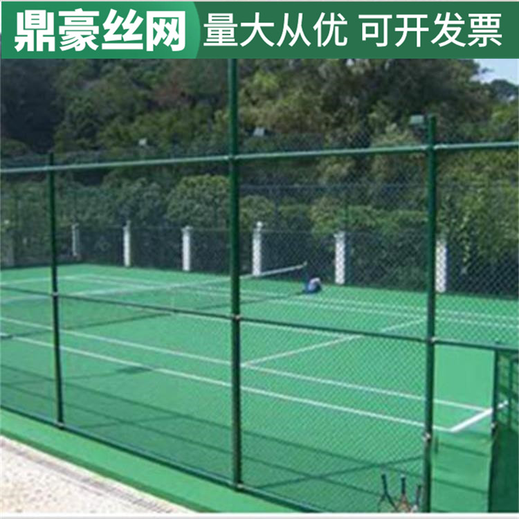 双夹丝笼式足球场围网 笼式足球场专用围网 蓝球场地围网施工安装 鼎豪丝网