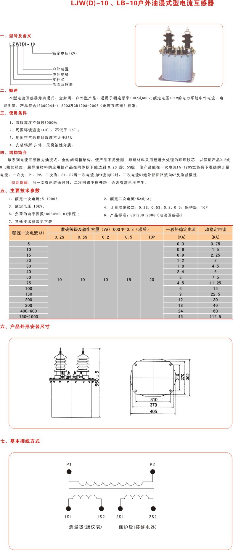 供应LJWD-10电压互感器示例图1