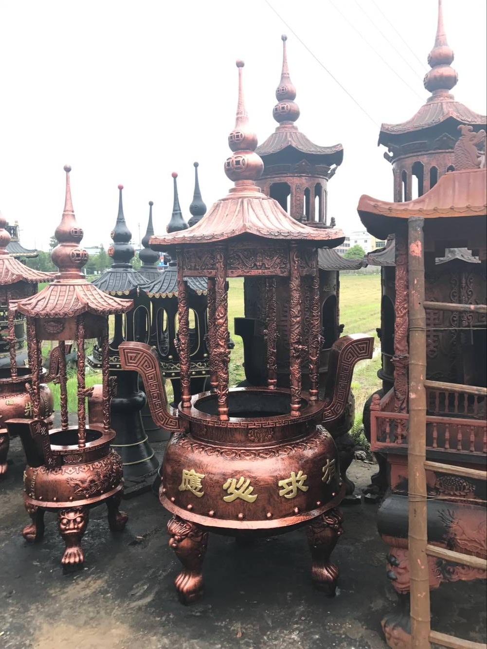 香炉 本厂专业铸造道观铸铜圆形香炉 景区大型圆形香炉 道观铸铜圆形香炉