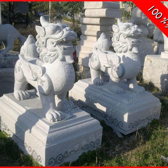 惠安石雕貔貅厂家 石头貔貅价格 天然石材貔貅 九龙星石业图片