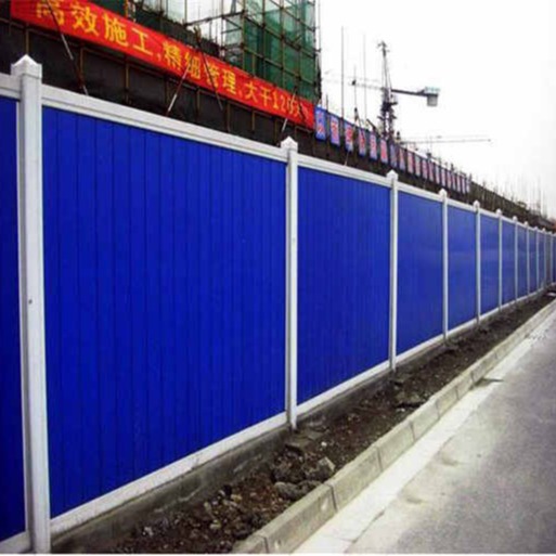 PVC施工挡板围墙 围栏围挡 市政交通马路护栏工地地铁隔离板环保 正万护栏图片