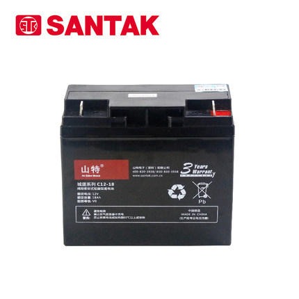 SANTAK深圳山特 山特C12-18 12V18AH 医疗设备 UPS电源专用电池 消防应急电源电池 铅酸蓄电池