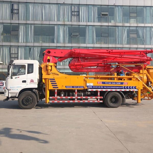 达沃建筑工程专用混凝土泵车 34米混凝土臂架泵车 车载式37米混凝土天泵图片