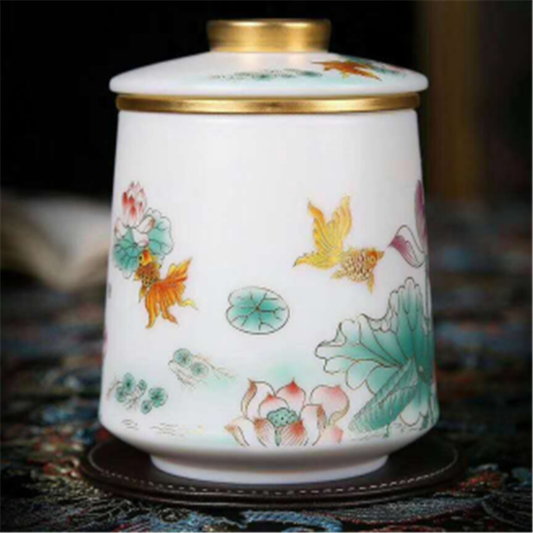 亚光釉羊脂办公杯礼盒 厂家直销陶瓷个人杯 亮丽陶瓷