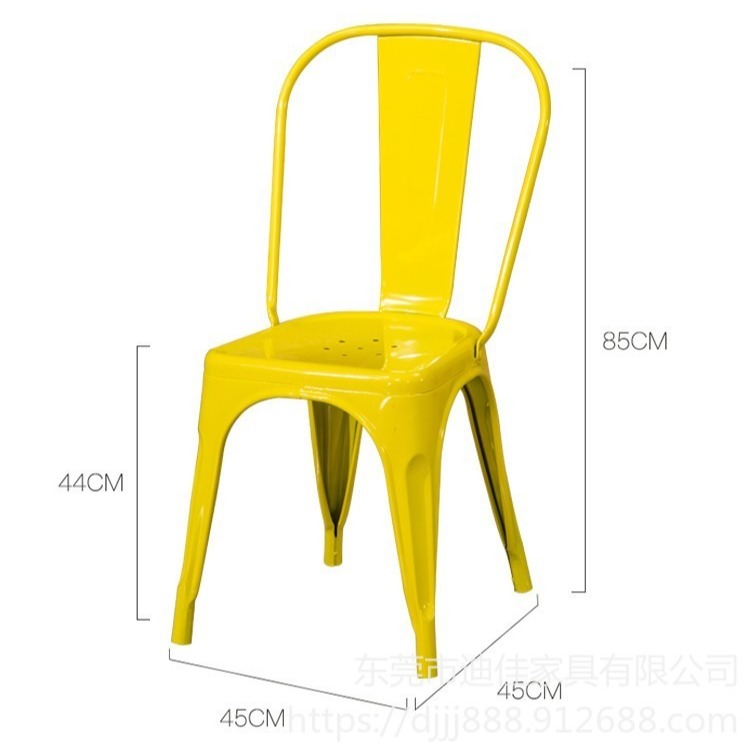 东莞奶茶店  美式餐椅工业风做旧扶手椅休闲铁艺奶茶咖啡店木椅简约靠背餐厅椅图片