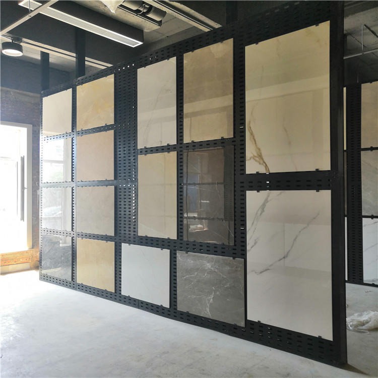 迅鹰瓷砖石材展示架孔板  冲孔板展示挂板  丽江挂瓷砖的展示架