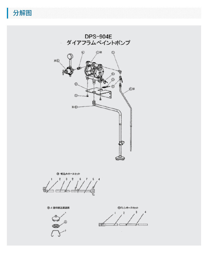 日本岩田双隔膜泵 DPS-904E喷涂输送泵 岩田气动双隔膜泵 气泵示例图6