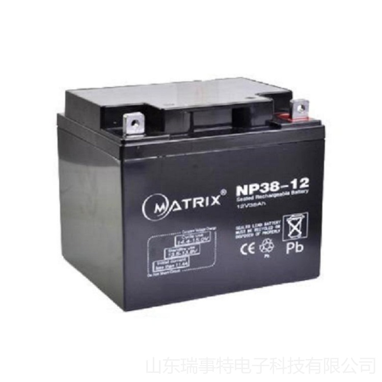 MATRIX蓄电池NP38-12 矩阵蓄电池12V38AH代理商 矩阵直流屏UPS/EPS配套电源图片