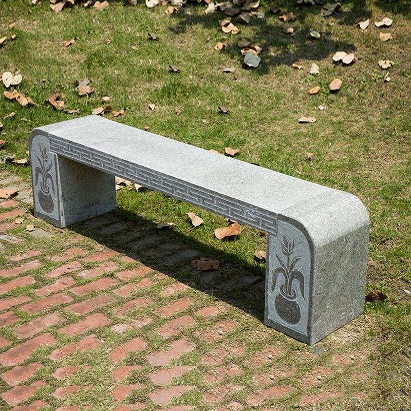 石头椅子 公园石凳价格 泽业雕塑批发长椅子 花岗岩坐凳 石木凳子图片