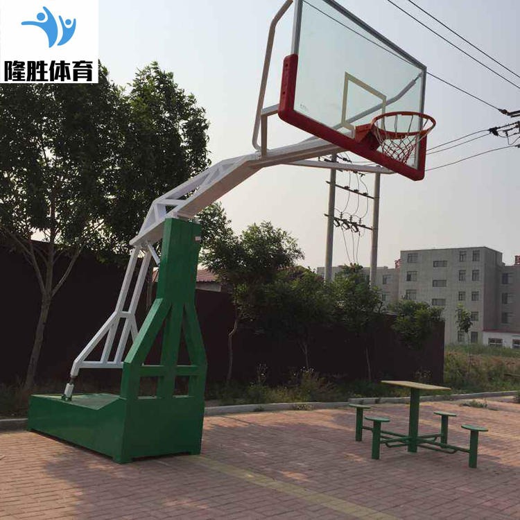 隆胜体育 生产供应 户外篮球架厂家 移动单臂篮球架 规格齐全
