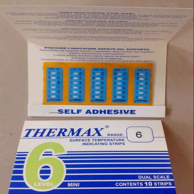英国THERMAX  TMC温度试纸 6格6  变色温度标签166-193测温纸