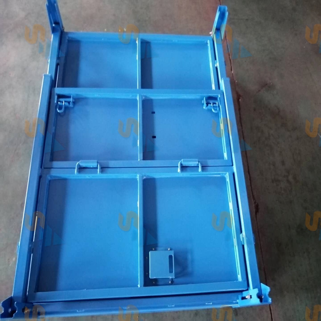 森沃倉儲鋼制料箱SW-LX-002 折疊式周轉箱 網格鋼制料箱