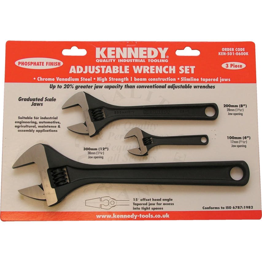 英国进口肯尼迪KENNEDY磷化活动扳手活络扳手套装 克伦威尔工具图片