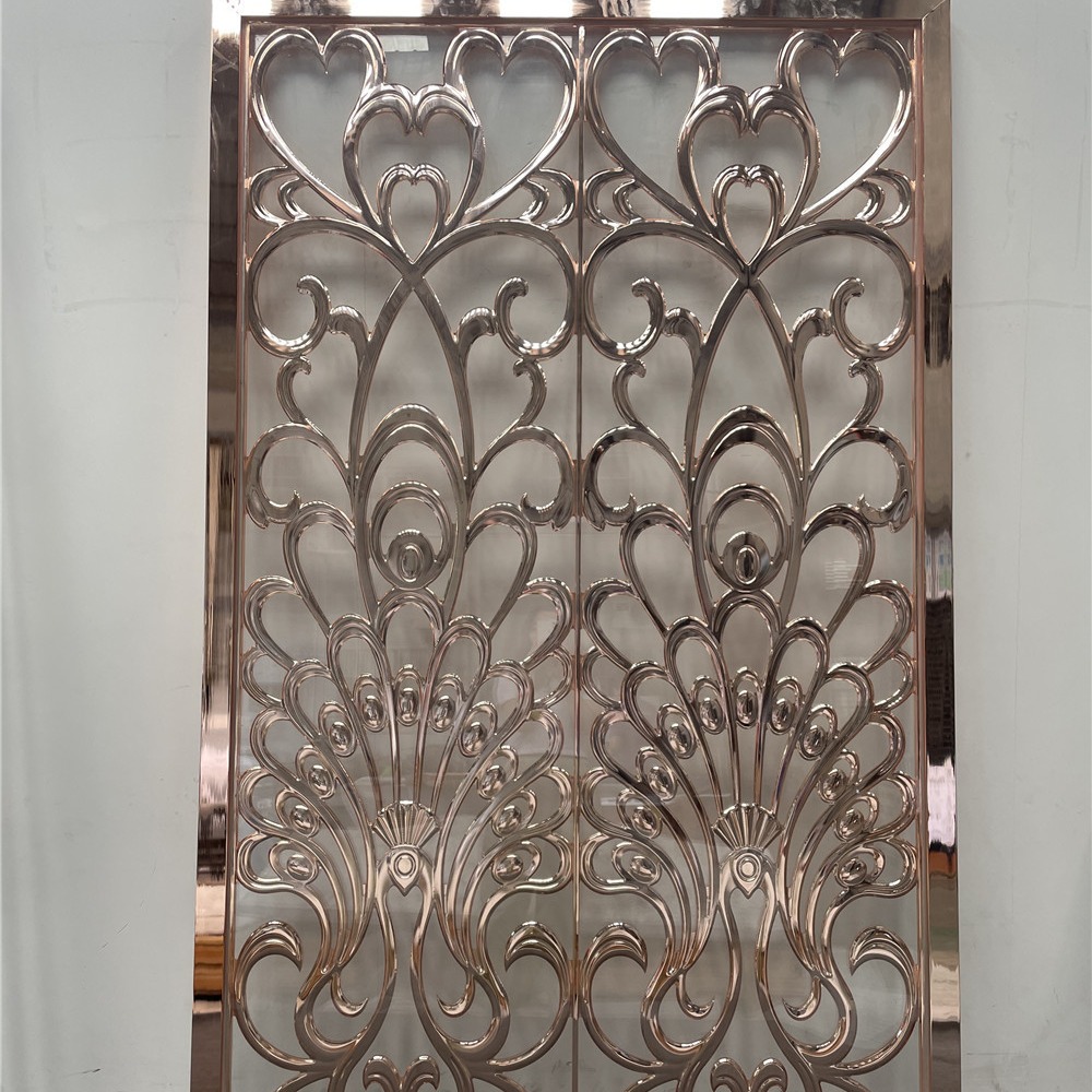众钰 铝雕浮雕镂空屏风隔断 实心铝板雕刻屏风 欧式客厅玄关图片