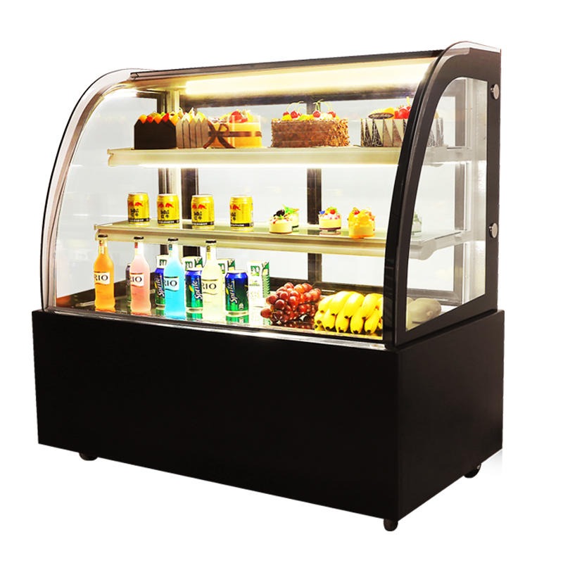商丘浩博蛋糕柜冷藏展示柜 商用弧形后开门柜 水果保鲜柜风冷