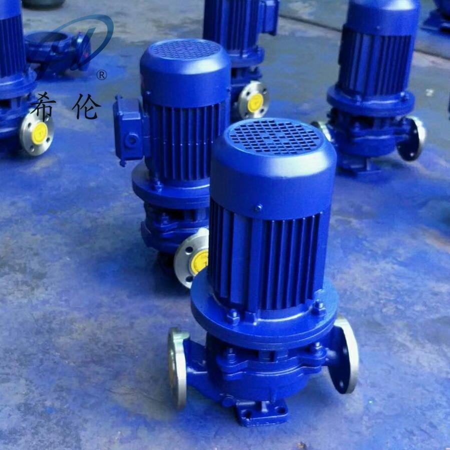 ISG50-160立式管道泵 立式管道离心泵3kw 不锈钢管道泵 立式防爆管道泵 立式单级单吸离心泵图片