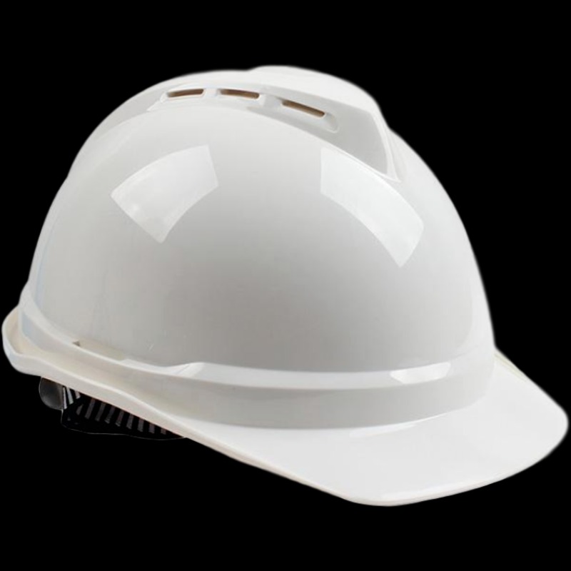 梅思安10146611豪华PE白色安全帽一指键帽衬针织布吸汗带D型下颌带