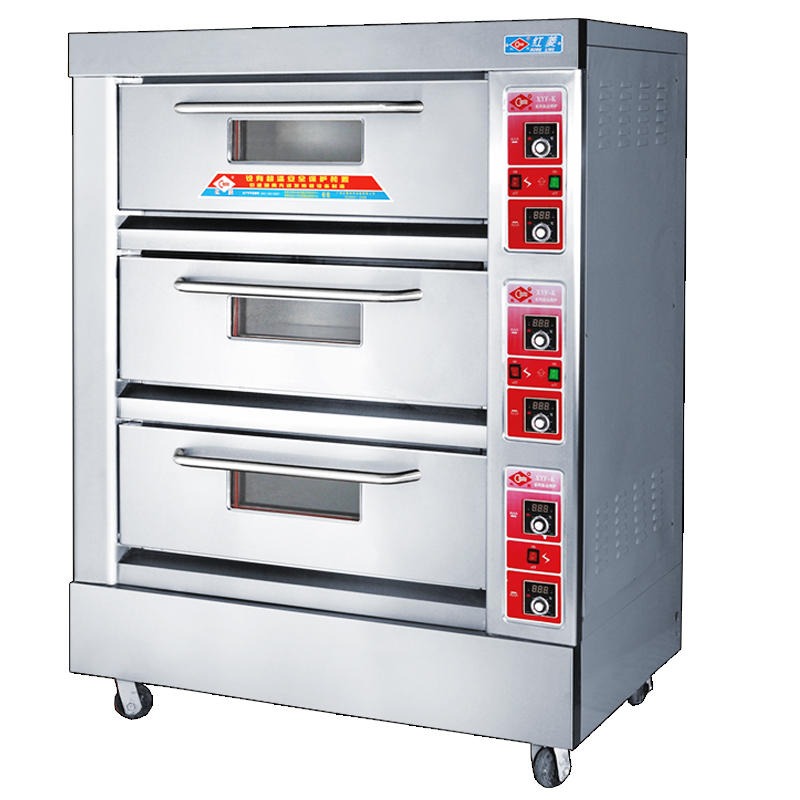 新款红菱烤箱三层六盘电烤箱设备电压380V的电机器做工好XYF-3KA型 厂家直销