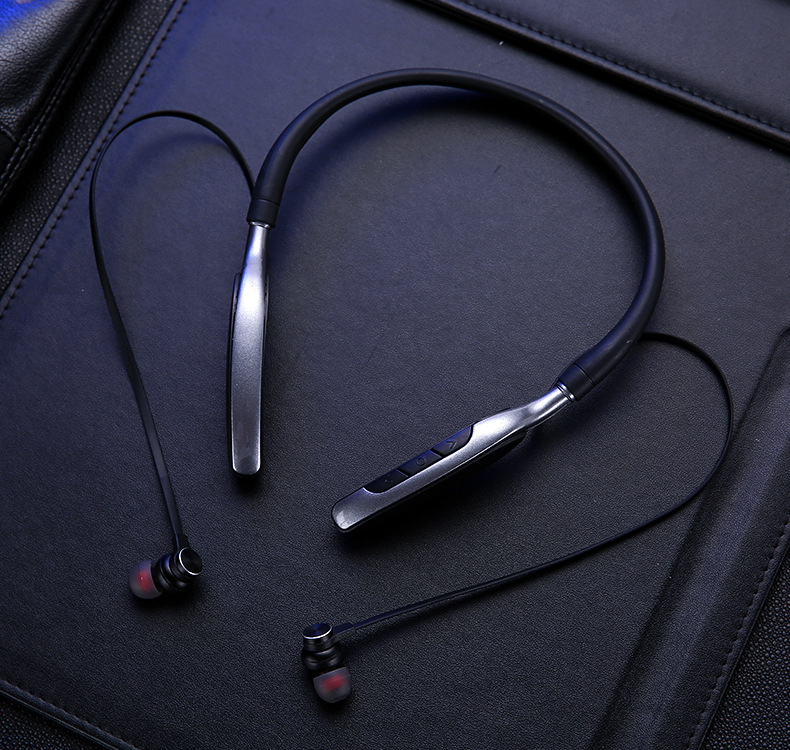 DODGE 无线蓝牙苹果耳机 颈挂式入耳式运动磁吸耳麦可插卡重低音示例图21