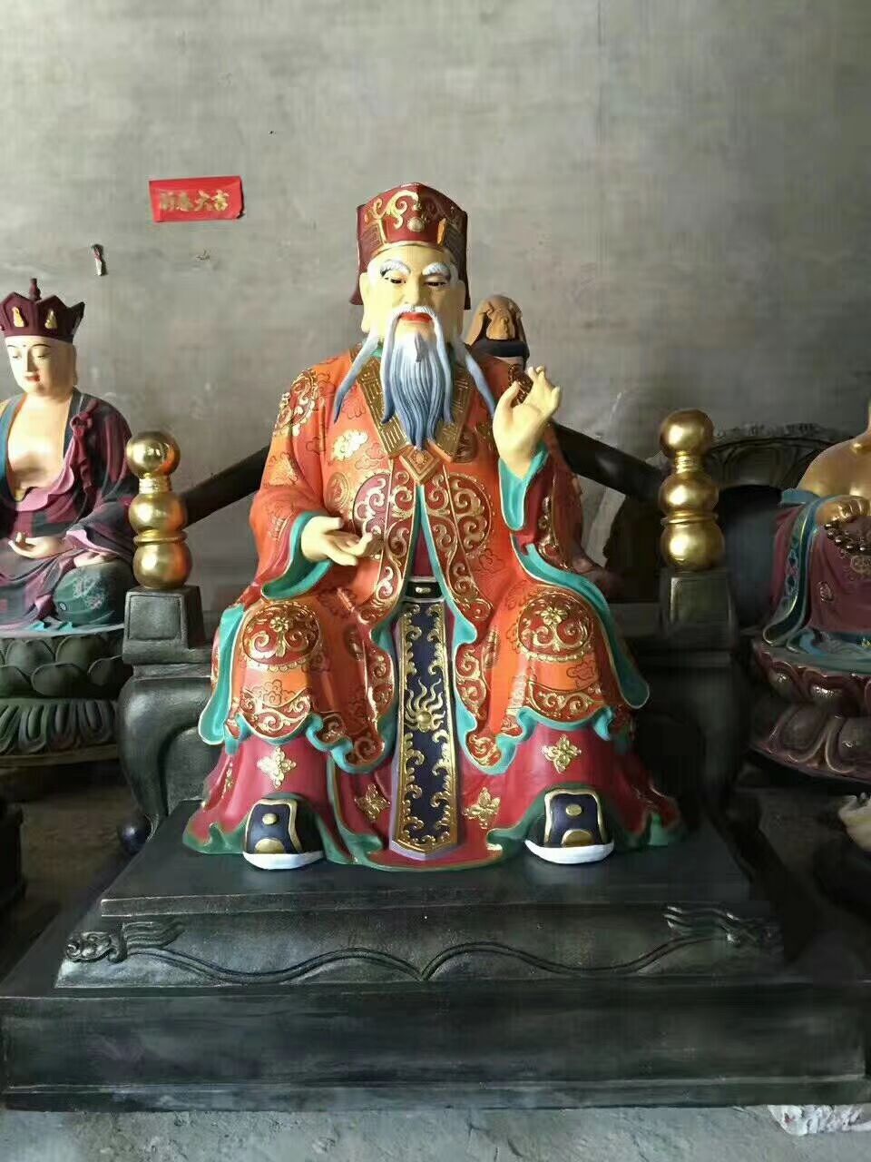 神像 温州慈宏法器供应彩绘三官大帝神像 十殿阎王神像 十殿阎王神像图片