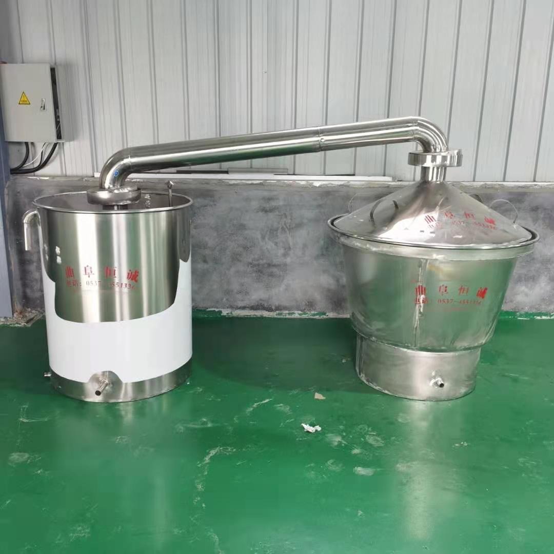 恒城厂家定做 小型酿酒设备 家用 糯米酒蒸馏 200斤 100斤投料 电加热