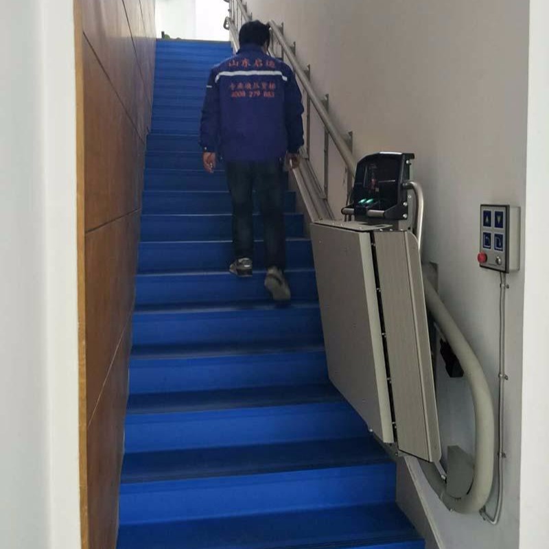 天津 红桥区供应爬楼无障碍平台 斜挂式电梯 残疾人专用楼梯升降机 自动扶手安装老人电梯 启运QYXJL轮椅斜挂电梯