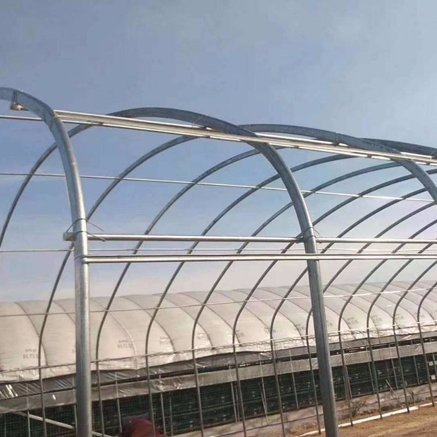冬暖式蔬菜大棚一亩地投资费用，西瓜种植温室骨架搭建，养殖鹅大棚建造，10米宽60米长造价
