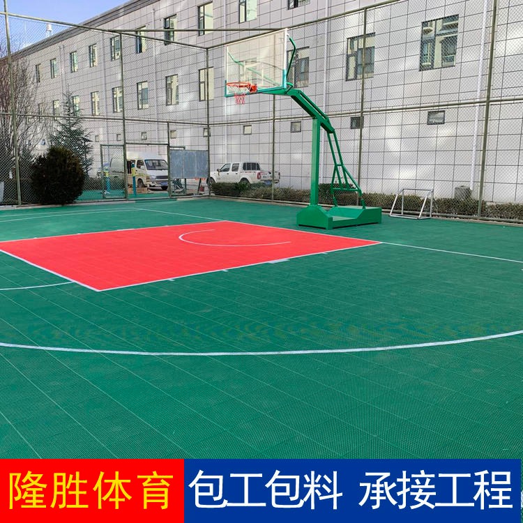悬浮地板篮球场铺设 悬浮地板价格 悬浮地板拼接施工 隆胜体育 悬浮地板厂家批发
