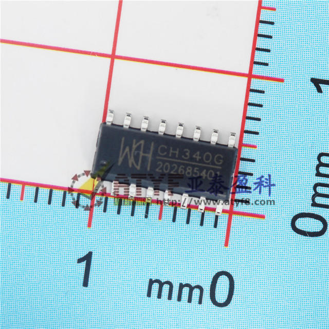 正品原装CH340G芯片 USB转串口芯片 CH340 贴片SOP16 IC 芯片 亚泰盈科图片