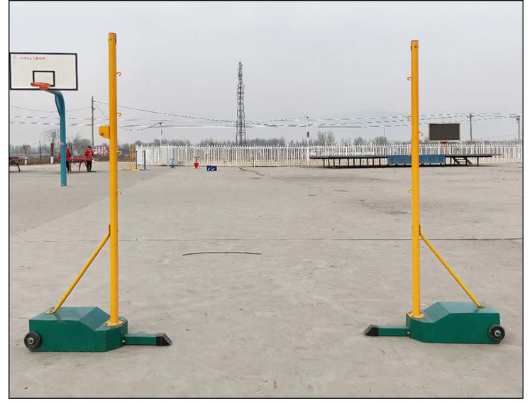 户外移动式羽毛球柱 简易便携式支架移动比赛标准可配重羽毛球柱示例图7
