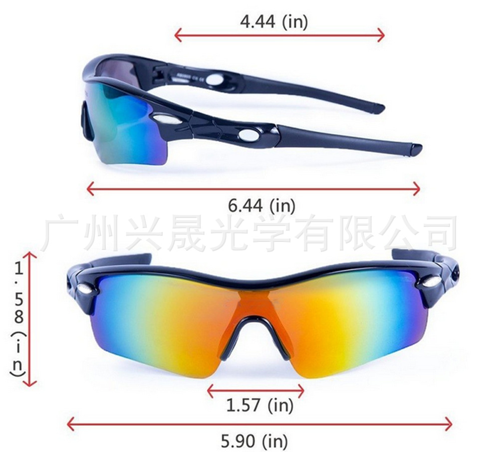 厂家直销 811偏光太阳镜 户外骑行自行车眼镜 运动护目登山眼镜示例图9