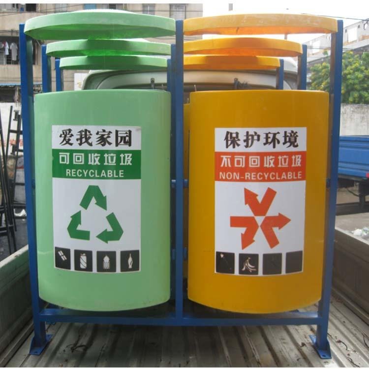 广东东莞飞越玻璃钢厂家直销FY-4510玻璃钢垃圾桶 市政户外分类垃圾桶