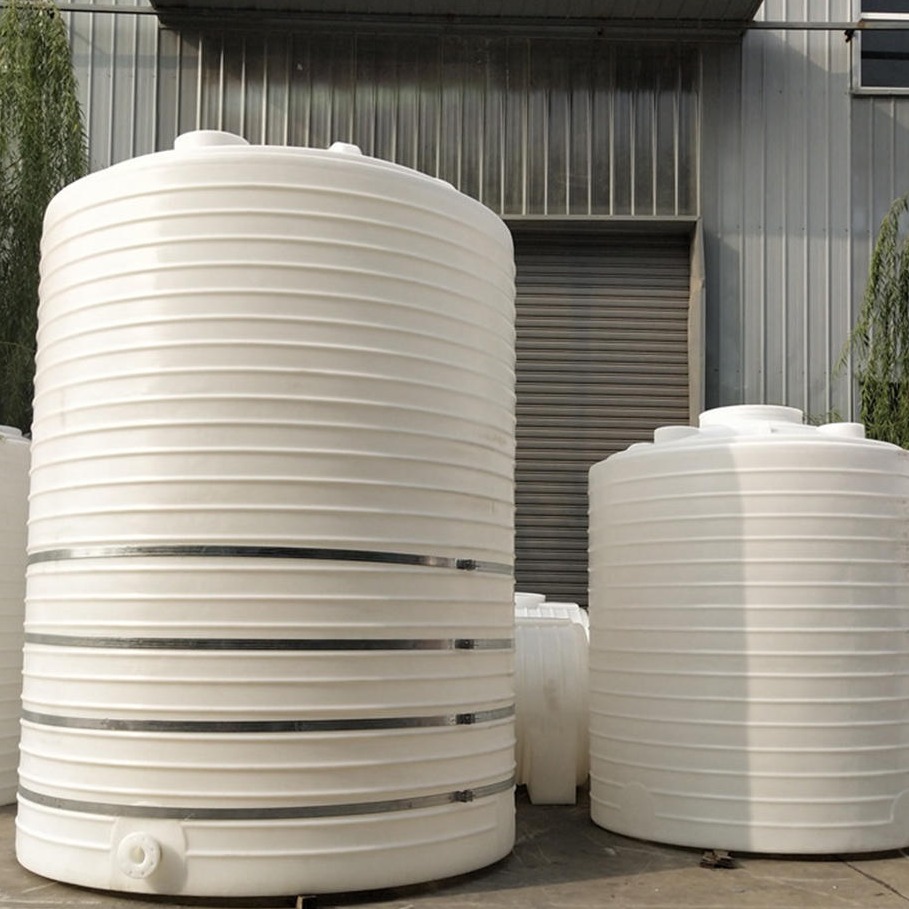 30吨塑料圆柱形PE水箱  30立方塑料圆柱形供水塔  30T聚乙烯工程水箱  塑胶水箱 水桶图片