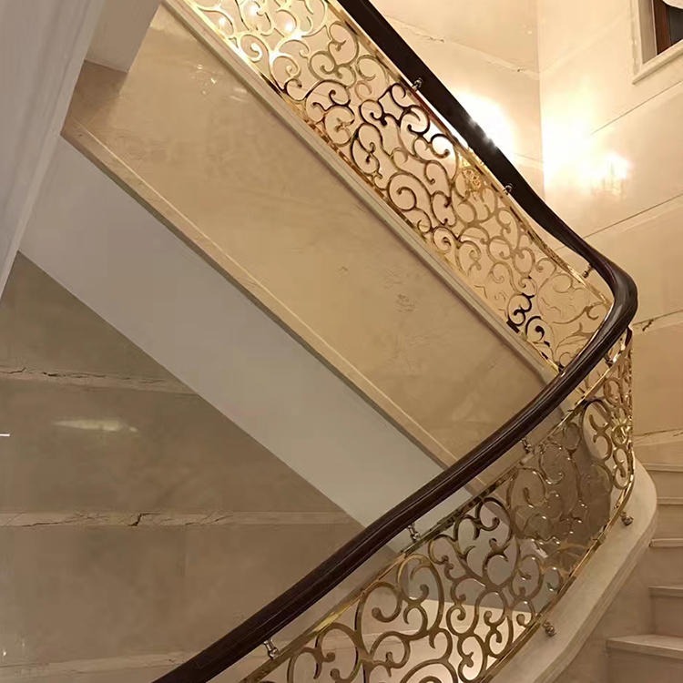 葫芦岛环球铜质产品应用赏析 你不知道的别墅楼梯扶手之美图片