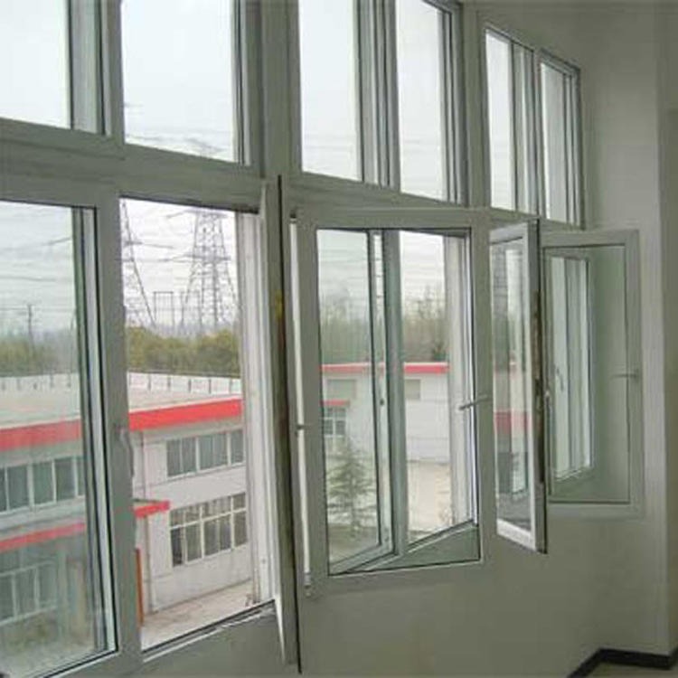 塑钢推拉门厂 塑钢门窗型滑动窗PVC 钢化玻璃塑钢窗 海螺60内开内倒下悬窗
