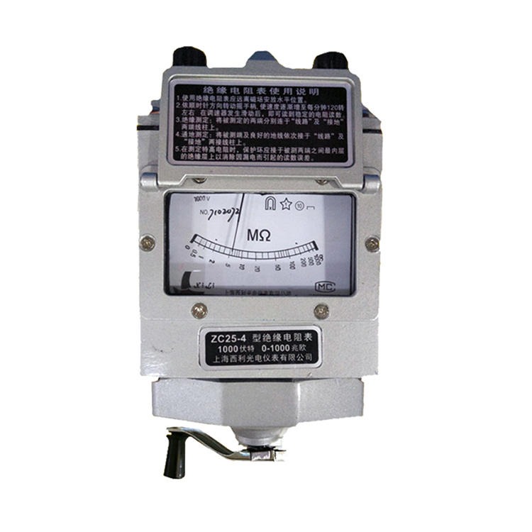 上海西利光 ZC25-3/500V -4/1000V绝缘电阻测试仪 摇表 2500V兆欧表