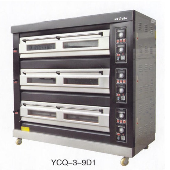 加宝烤箱三层九盘燃气烤箱数码温控面包烘培店烤炉 YCQ-3-9D1型 厂家批发销售